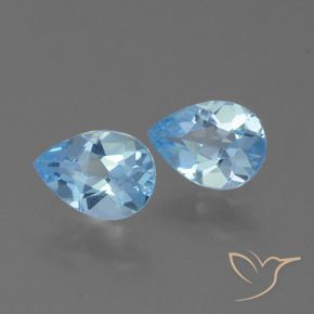 1.60 ct natürliche Himmerlblau Topas-Edelsteine, Birnenform, VVS-VS
