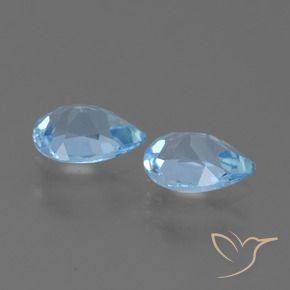 1.60 ct natürliche Himmerlblau Topas-Edelsteine, Birnenform, VVS-VS