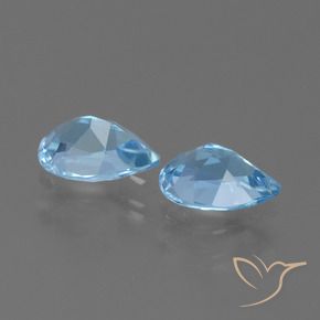 1.64 ct natürliche Himmerlblau Topas-Edelsteine, Birnenform, VVS