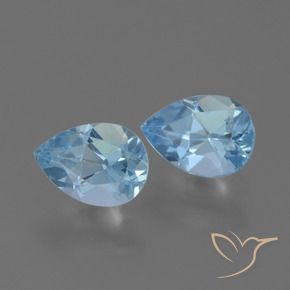 1.81 ct natürliche Swiss Blue Topas-Edelsteine, Birnenform, VVS-VS