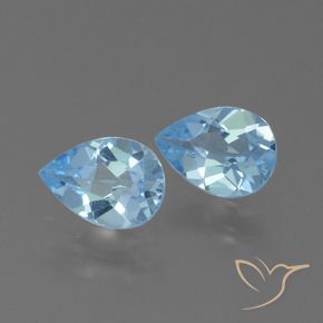 1.64 ct natürliche Himmerlblau Topas-Edelsteine, Birnenform, VVS-VS