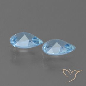1.64 ct natürliche Himmerlblau Topas-Edelsteine, Birnenform, VVS-VS