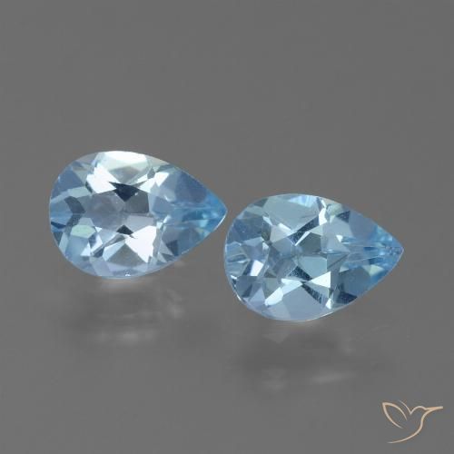 1.65ctw Natürlicher Swiss Blue Topas, Birnenform, VVS-VS