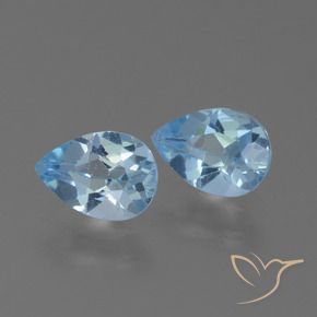 1.65 ct natürliche Swiss Blue Topas-Edelsteine, Birnenform, VVS-VS