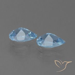 1.65 ct natürliche Swiss Blue Topas-Edelsteine, Birnenform, VVS-VS