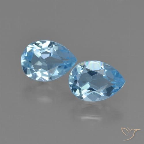 1.70ctw Natürlicher Himmerlblau Topas, Birnenform, VS