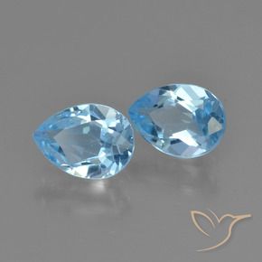 1.70 ct natürliche Himmerlblau Topas-Edelsteine, Birnenform, VS