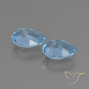 1.70 ct natürliche Himmerlblau Topas-Edelsteine, Birnenform, VS
