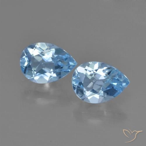 1.79ctw Natürlicher Swiss Blue Topas, Birnenform, VS