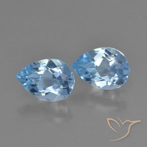 1.79 ct natürliche Swiss Blue Topas-Edelsteine, Birnenform, VS
