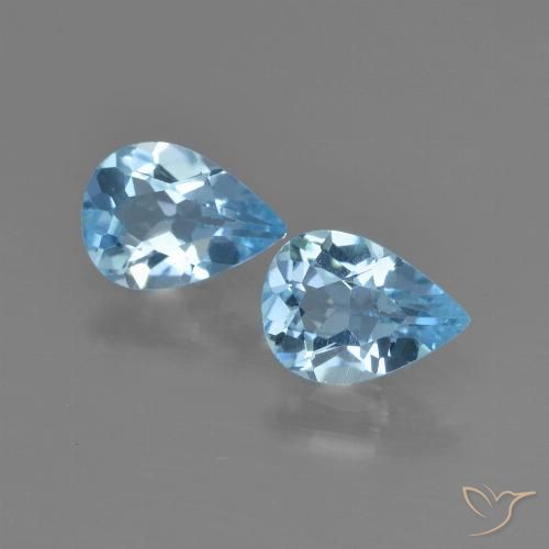 1.40ctw Natürlicher Himmerlblau Topas, Birnenform, VS