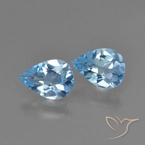1.40 ct natürliche Himmerlblau Topas-Edelsteine, Birnenform, VS