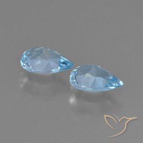 1.40 ct natürliche Himmerlblau Topas-Edelsteine, Birnenform, VS