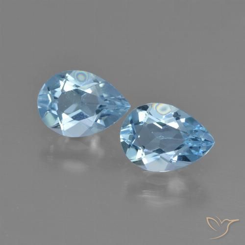 1.56ctw Natürlicher Himmerlblau Topas, Birnenform, VS