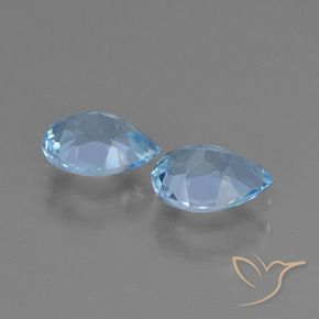 1.56 ct natürliche Himmerlblau Topas-Edelsteine, Birnenform, VS