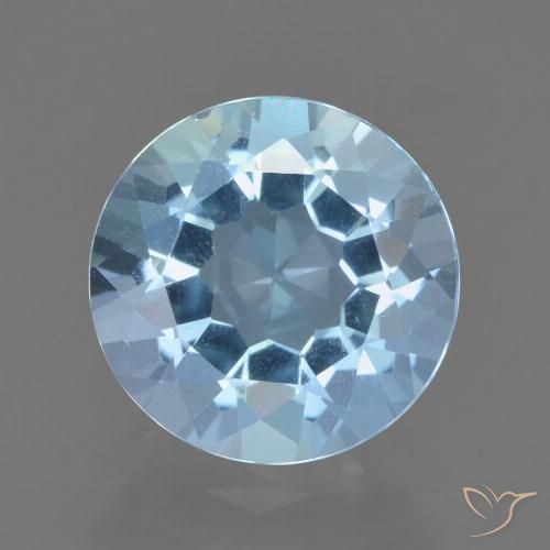 2.40ct Natürlicher Himmerlblau Topas, Runden, VS