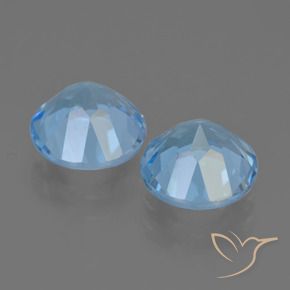 4.84 ct natürliche Swiss Blue Topas-Edelsteine, Runden, VVS-VS