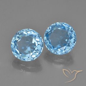 5.14 ct natürliche Swiss Blue Topas-Edelsteine, Runden, VVS-VS