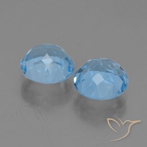 5.14 ct natürliche Swiss Blue Topas-Edelsteine, Runden, VVS-VS