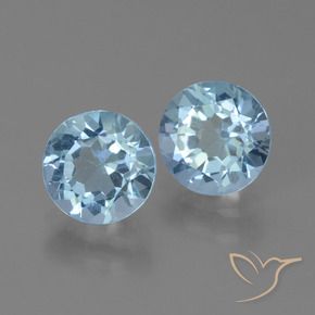 4.92 ct natürliche Himmerlblau Topas-Edelsteine, Runden, VVS-VS