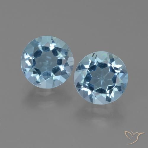 4.58ctw Natürlicher Himmerlblau Topas, Runden, VS
