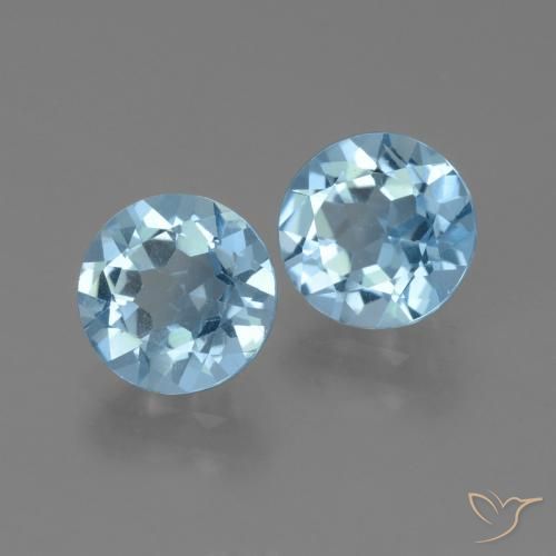 4.58 ct natürliche Himmerlblau Topas-Edelsteine, Runden, VS