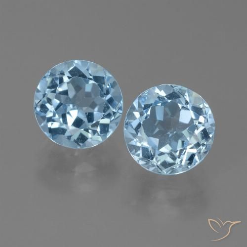 5.22ctw Natürlicher Himmerlblau Topas, Runden, VS