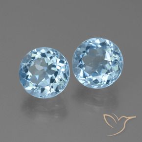 5.22 ct natürliche Himmerlblau Topas-Edelsteine, Runden, VS