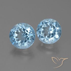 4.72 ct natürliche Swiss Blue Topas-Edelsteine, Runden, VVS-VS