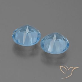 4.72 ct natürliche Swiss Blue Topas-Edelsteine, Runden, VVS-VS