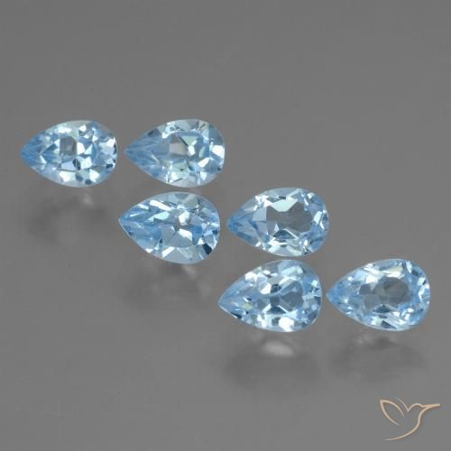 2.81ctw Natürlicher Himmerlblau Topas, Birnenform, VS