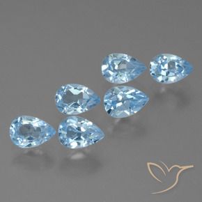 2.81 ct natürliche Himmerlblau Topas-Edelsteine, Birnenform, VS