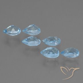 2.81 ct natürliche Himmerlblau Topas-Edelsteine, Birnenform, VS
