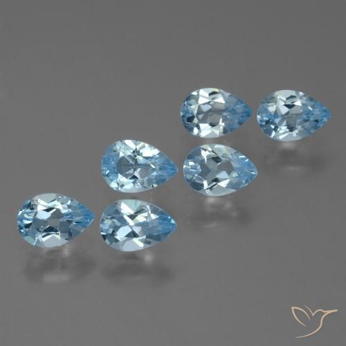 3.67ctw Natürlicher Himmerlblau Topas, Birnenform, VS
