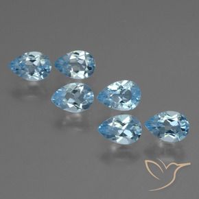 3.67 ct natürliche Himmerlblau Topas-Edelsteine, Birnenform, VS