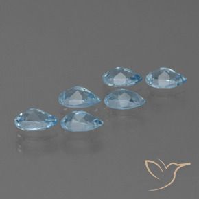 3.67 ct natürliche Himmerlblau Topas-Edelsteine, Birnenform, VS