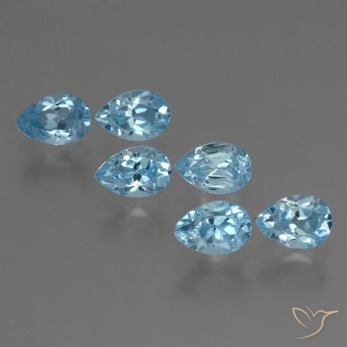 3.55ctw Natürlicher Himmerlblau Topas, Birnenform, VS