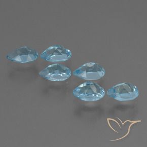 3.55 ct natürliche Himmerlblau Topas-Edelsteine, Birnenform, VS