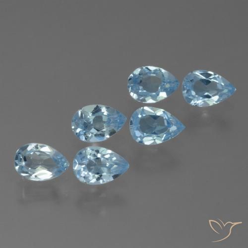 3.16ctw Natürlicher Swiss Blue Topas, Birnenform, VS