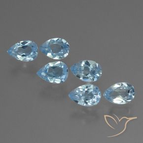 3.16 ct natürliche Swiss Blue Topas-Edelsteine, Birnenform, VS
