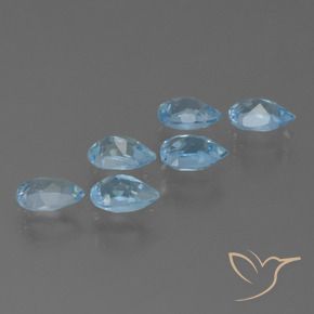 3.16 ct natürliche Swiss Blue Topas-Edelsteine, Birnenform, VS