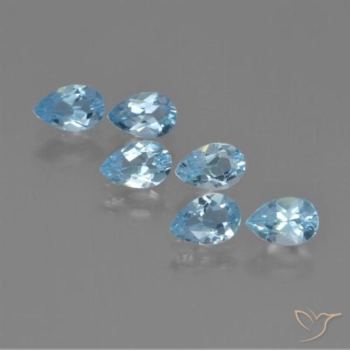 2.85ctw Natürlicher Himmerlblau Topas, Birnenform, VS