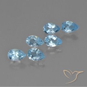 2.85 ct natürliche Himmerlblau Topas-Edelsteine, Birnenform, VS