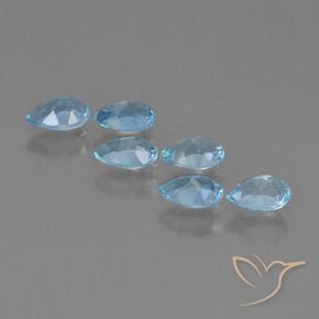2.85 ct natürliche Himmerlblau Topas-Edelsteine, Birnenform, VS