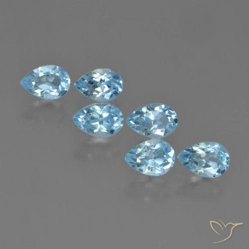 3.36ctw Natürlicher Himmerlblau Topas, Birnenform, VS