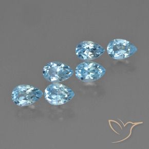 3.36 ct natürliche Himmerlblau Topas-Edelsteine, Birnenform, VS