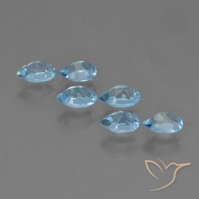 3.36 ct natürliche Himmerlblau Topas-Edelsteine, Birnenform, VS