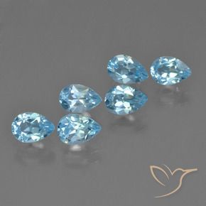 3.26 ct natürliche Himmerlblau Topas-Edelsteine, Birnenform, VS