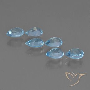 3.26 ct natürliche Himmerlblau Topas-Edelsteine, Birnenform, VS