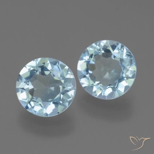 4.29 ct natürliche Himmerlblau Topas-Edelsteine, Runden, VS